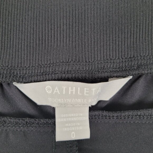 Athelta Brooklyn Mid Rise Ankle Pant Black Size 0 - Picture 12 of 12